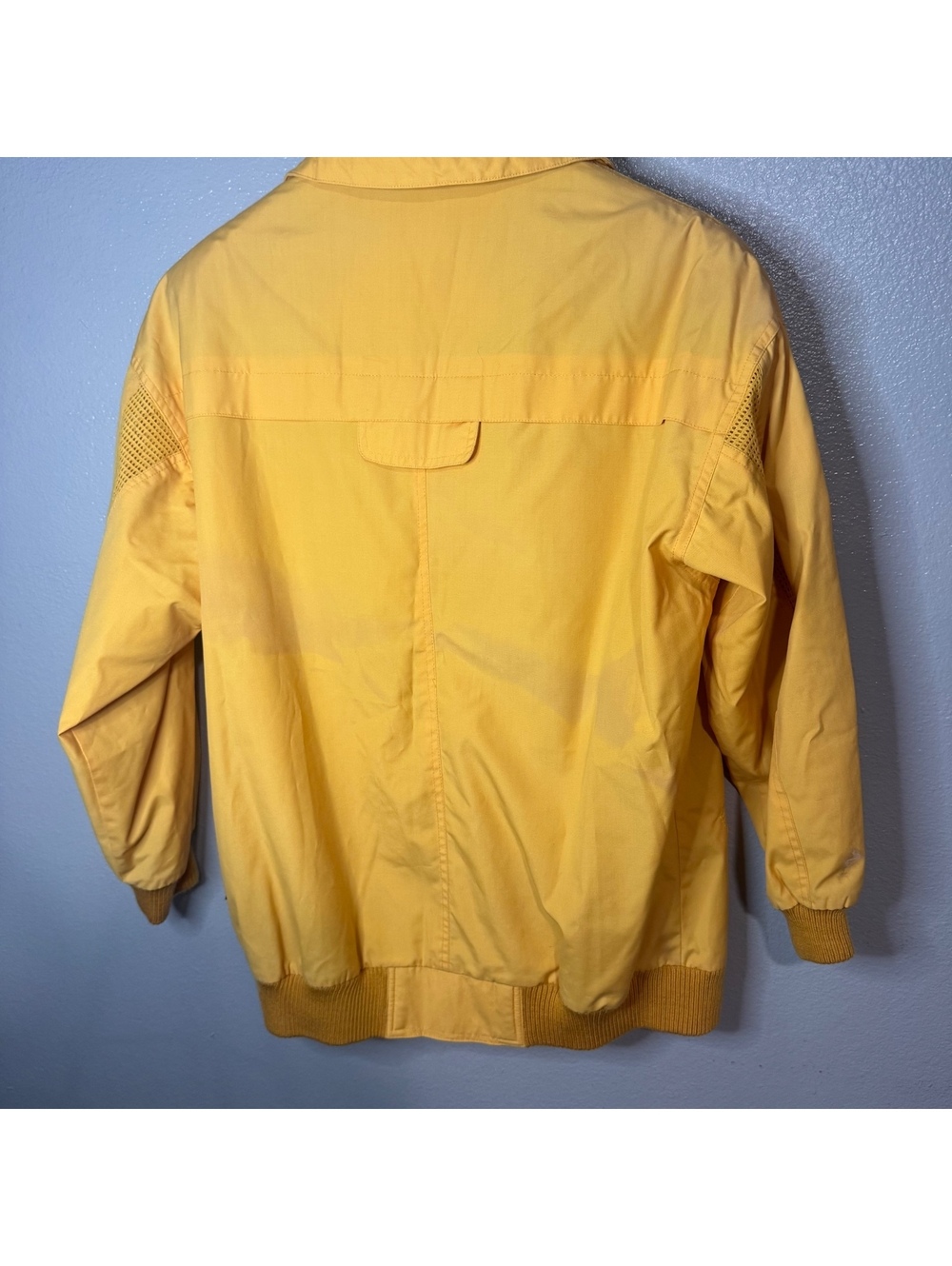 Vintage Izzi Yellow Windbreaker Jacket Women’s Medium Mesh Trim Hooded Coat - Picture 5 of 10